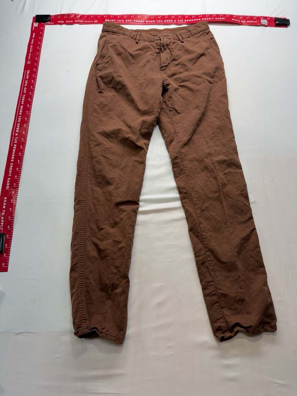 Massimo Dutti Brown Slim Fit Chino Pants